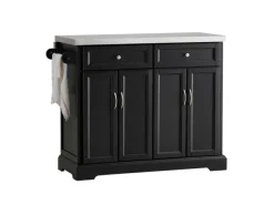 Best SoBuy Kücheninsel Küchenwagen Küchenschrank Servierwagen Schwarz FKW71-SCH