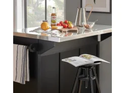 Best SoBuy Kücheninsel Küchenwagen Küchenschrank Servierwagen Schwarz FKW71-SCH