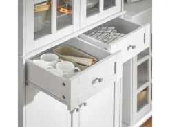 SoBuy Küchenschrank Hochschrank Badezimmerschrank Buffet Kommode FSB76-W
