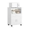 Outlet SoBuy Küchenschrank Küchenwagen Mikrowellenschrank Servierwagen FSB09-W