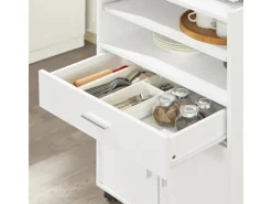 Outlet SoBuy Küchenschrank Küchenwagen Mikrowellenschrank Servierwagen FSB09-W