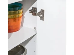 Clearance SoBuy Küchenwagen mit Edelstahlplatte Kücheninsel Rollwagen Weiß FKW108-W