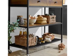 SoBuy Küchenwagen Servierwagen Rollwagen Barwagen Küchenregal FKW112-PF