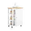 Clearance SoBuy Küchenwagen Servierwagen mit 3 Ablagefächern Küchenregal 60x90x40cm Weiß FKW75-WN
