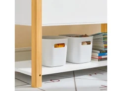 SoBuy Kinder Bücherregal Kinderregal mit Ablagen Aufbewahrungsregal Weiß KMB35-W
