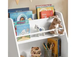 Outlet SoBuy Kinder Bücherregal Kinderregal mit Ablagen Aufbewahrungsregal Weiß KMB34-W