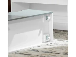 SoBuy Kinder Bücherregal Kinderregal mit 3 Ablagen Spielzeugtruhe Weiß KMB17-HG