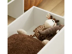 SoBuy Kinder Spielzeugtruhe Spielzeugkiste Aufbewahrungsbox Schuhbank KMB80-W
