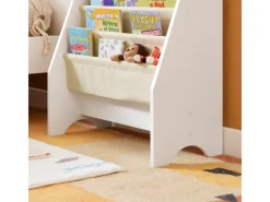 Clearance SoBuy Kinder-Bücherregal Zeitungsständer mit 4 Ablagen Kinderregal Weiß FRG225-W