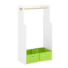 SoBuy Kindergarderobe mit 2 Boxen Kinderkleiderständer Kleiderschrank KMB109-W