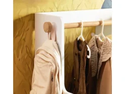 SoBuy Kindergarderobe mit 2 Boxen Kinderkleiderständer Kleiderschrank KMB109-W