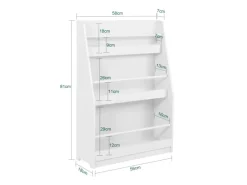 SoBuy Kinderregal Bücherregal für Kinder Wandregal Aufbewahrungsregal KMB45-W