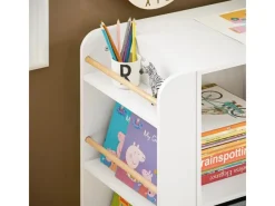 SoBuy Kinderregal Bücherregal Kinderzimmer Aufbewahrungsregal Weiß KMB85-W