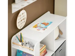 SoBuy Kinderregal Bücherregal Kinderzimmer Aufbewahrungsregal Weiß KMB85-W