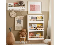 SoBuy Kinderregal Bücherregal für Kinder Wandregal Aufbewahrungsregal KMB77-W