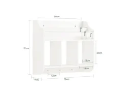 New SoBuy Kinderregal Bücherregal für Kinder Wandregal Hängeregal KMB46-W
