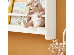 SoBuy Kinderregal Bücherregal Wandregal Hängeregal Weiß KMB08-W