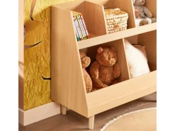 New SoBuy Kinderregal mit 5 Fächern Bücherregal Aufbewahrungsregal KMB111-N Natur