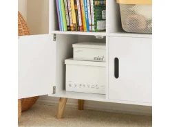 SoBuy Kinderregal mit Haus-Design Bücherregal für Kinder Weiß KMB58-W