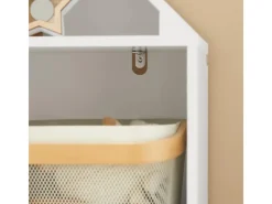 SoBuy Kinderregal mit Haus-Design Bücherregal für Kinder Weiß KMB58-W