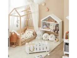 Clearance SoBuy Kinderregal Set 2-teilig Aufbewahrungsregal für Kinder Bücherregal KMB52-W