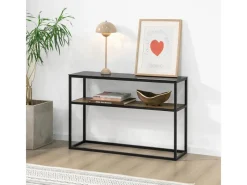 SoBuy Konsolentisch Glasoberfläche Flurtisch Sideboard Beistelltisch FSB43-SCH