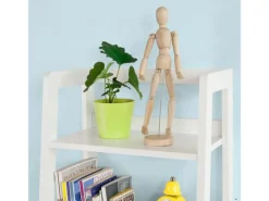 Best SoBuy Leiterregal mit Ablagen und Schublade MDF Weiß FRG116-K-W