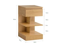 New SoBuy Nachttisch mit Schublade und 2 Ablagen Beistelltisch 39x65x39cm Natur FBT49-N
