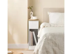 Best SoBuy Nachttisch Schmal Beistelltisch mit Schublade für Schlafzimmer FBT111-W