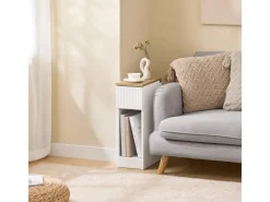 Best SoBuy Nachttisch Schmal Beistelltisch mit Schublade für Schlafzimmer FBT111-W