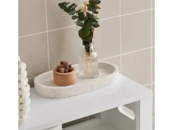 Hot SoBuy Nischenregal mit 2 abnehmbaren Körben Holz Vlies Weiß BZR83-W