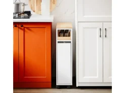 Sale SoBuy Nischenwagen mit 3 Schubladen Schmal Küchenregal Natur 20x79x51cm NSR11-WN