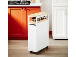 Sale SoBuy Nischenwagen mit 3 Schubladen Schmal Küchenregal Natur 20x79x51cm NSR11-WN