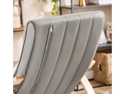 SoBuy Schaukelstuhl Schaukelsessel mit Verstellbarer Fußstütze FST16-DG