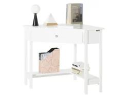 Clearance SoBuy Schreibtisch mit Ablage Arbeitszimmer MDF Weiß FWT31-W