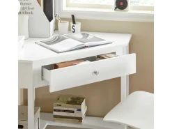 Clearance SoBuy Schreibtisch mit Ablage Arbeitszimmer MDF Weiß FWT31-W