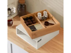 SoBuy Schubladenbox Aufbewahrungsbox Schreibtischorganizer 30×10×31cm FRG179-WN