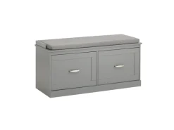 Discount SoBuy Schuhbank mit Sitzfläche und 4 Fächern MDF Grau FSR131-HG