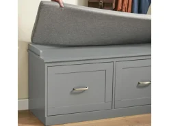 Discount SoBuy Schuhbank mit Sitzfläche und 4 Fächern MDF Grau FSR131-HG