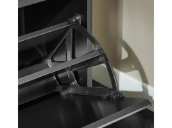 Best SoBuy Schuhbank mit Sitzfläche Schmal Schuhregal für Flur 80x45x26cm Schwarz FSR98-L-SCH