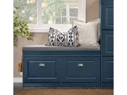 SoBuy Schuhbank Schmal mit 2 Klappen Garderobenbank mit Sitzkissen FSR64-B