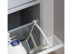 Hot SoBuy Schuhkipper mit 3 Klappen Schuhschrank Schuhkommode Hellgrau FSR151-H-HG