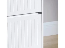 SoBuy Schuhkipper mit 3 Klappen Schuhschrank Schuhkommode Weiß FSR165-H-W