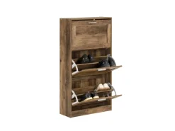 SoBuy Schuhkipper Schuhschrank mit 3 Klappen Schuhkommode FSR137-L-F