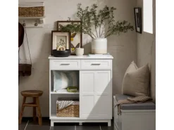 SoBuy Schuhschrank Buffet Küchenschrank Sideboard Kommode Weiß FSB84-W