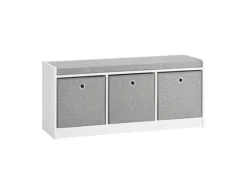 Best SoBuy Schuhtruhe mit Stauraum Sitzbank Schuhbank Weiß Holzwerkstoff FSR65-DG
