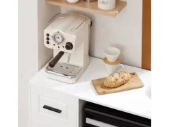 New SoBuy Sideboard auf Rollen Küchenwagen Mikrowellenschrank Rollwagen FSB78-W