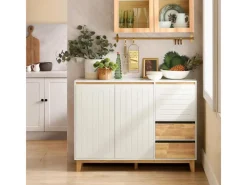 SoBuy Sideboard Küchenschrank Kommode Buffet Schuhschrank TV-Schrank FSB75-WN