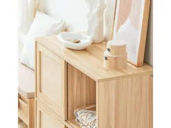 Best SoBuy Sideboard Kommode Küchenschrank Flurschrank Lowboard Natur FSB87-N