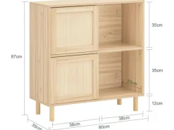 Best SoBuy Sideboard Kommode Küchenschrank Flurschrank Lowboard Natur FSB87-N